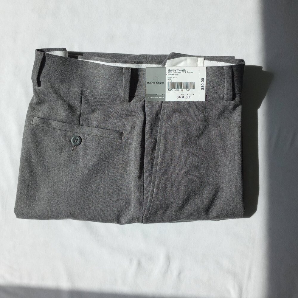 NWT David Taylor Grey slacks